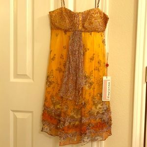 Peachy Silk Baby Doll Dress size 4